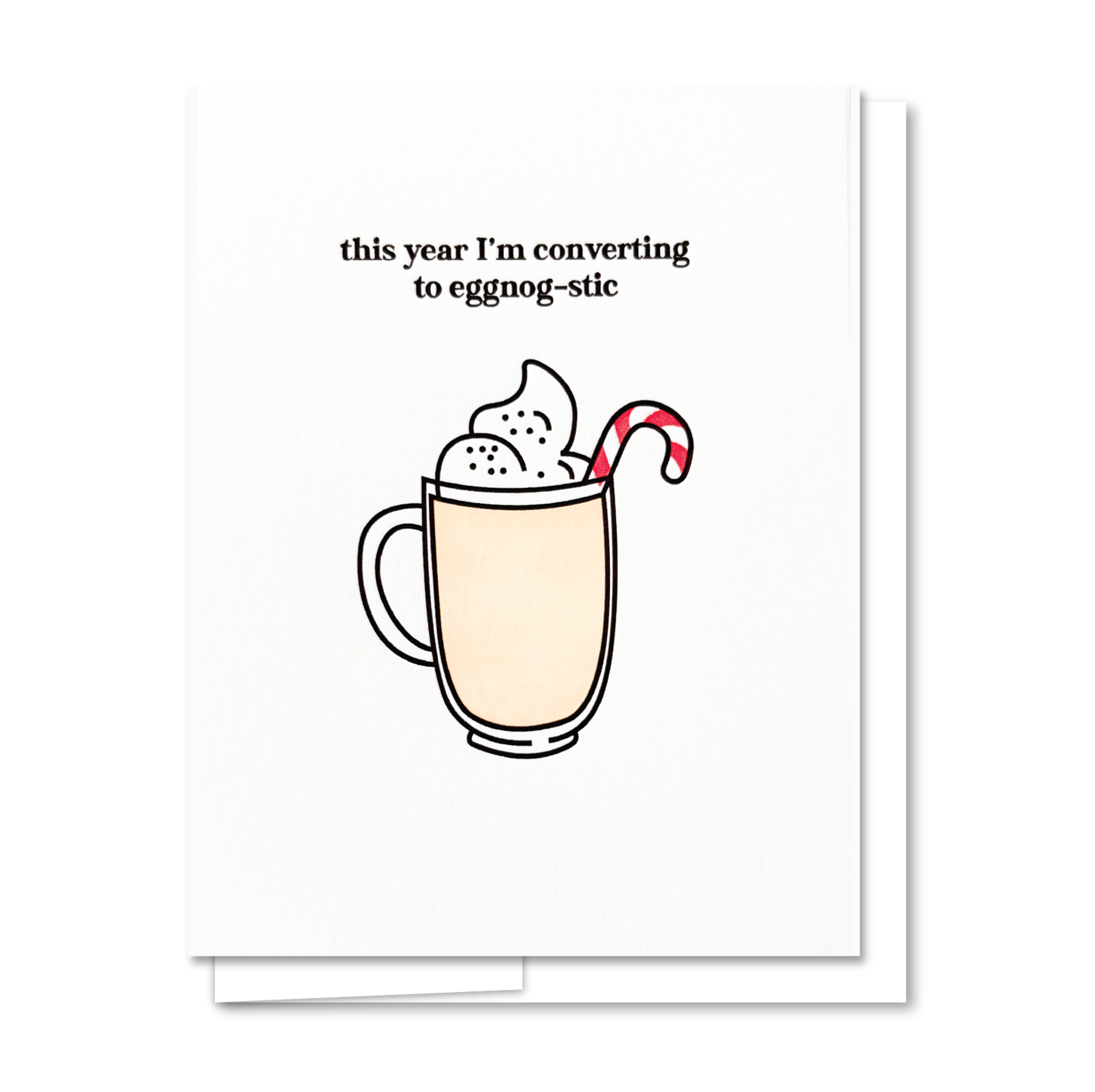 Eggnostic - Letterpress funny holiday card