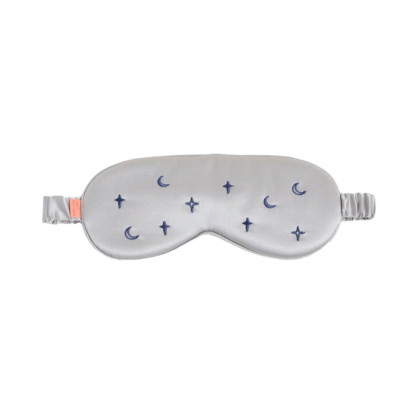 Moonlit Stars Silk Sleep Eye Mask - Silver