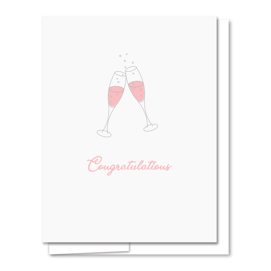 Champagne - Letterpress Congratulations Card