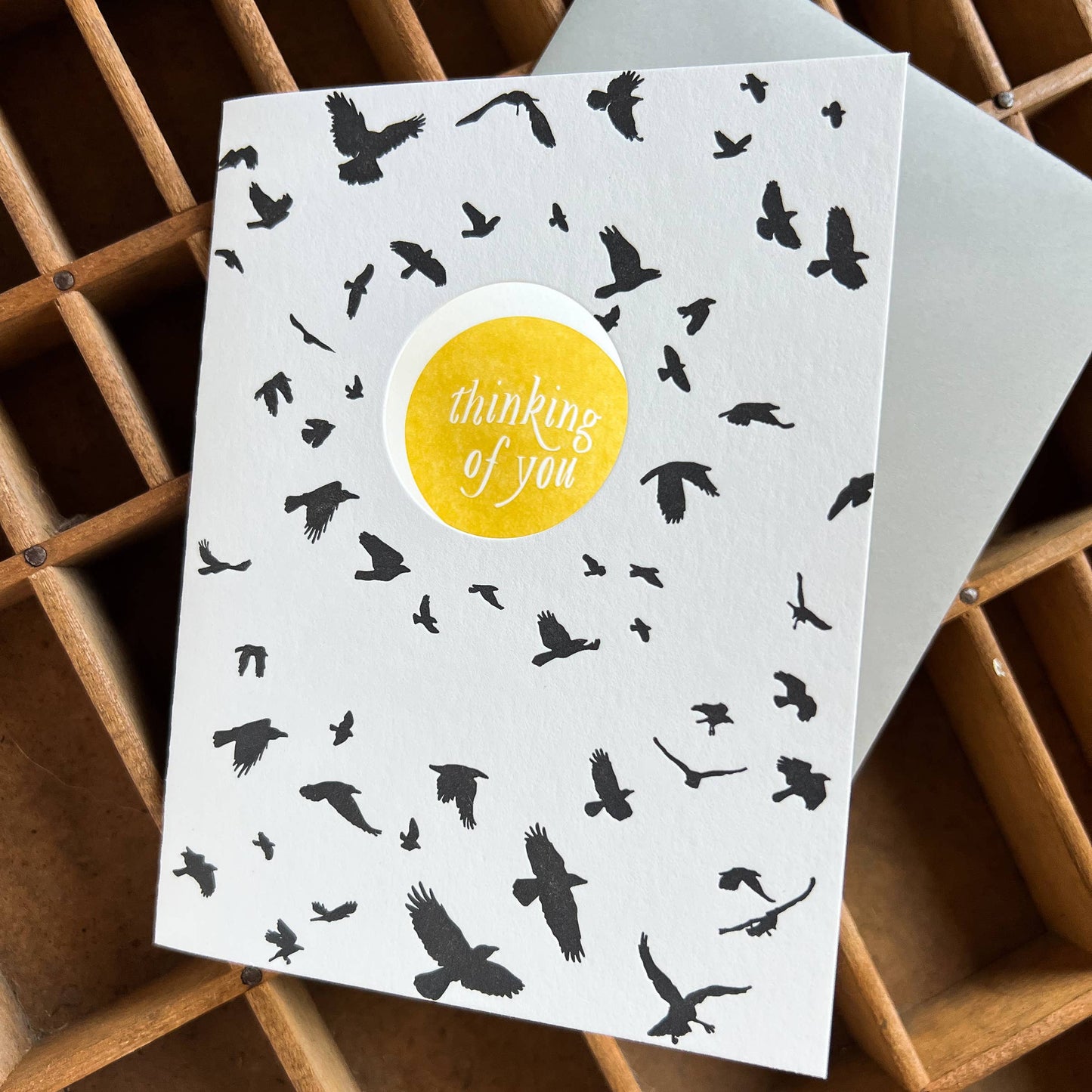 Thinking of you crows card