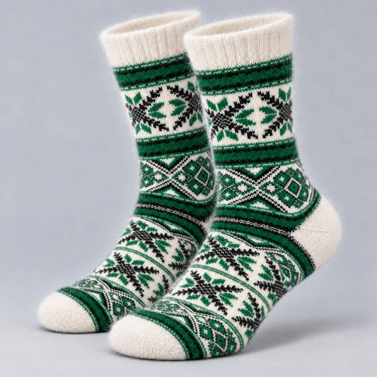 Angora / Bamboo Socks – Malta Forest Green