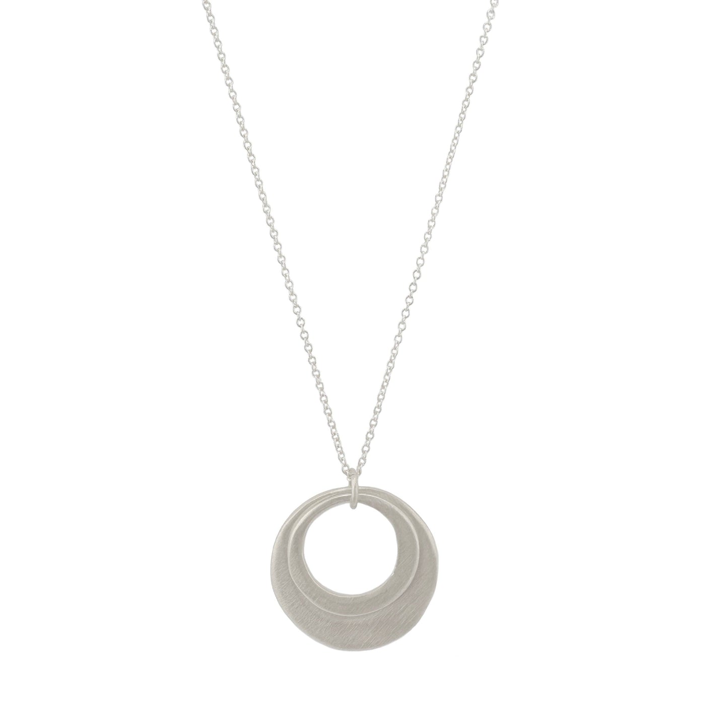 Double small & medium circles necklace