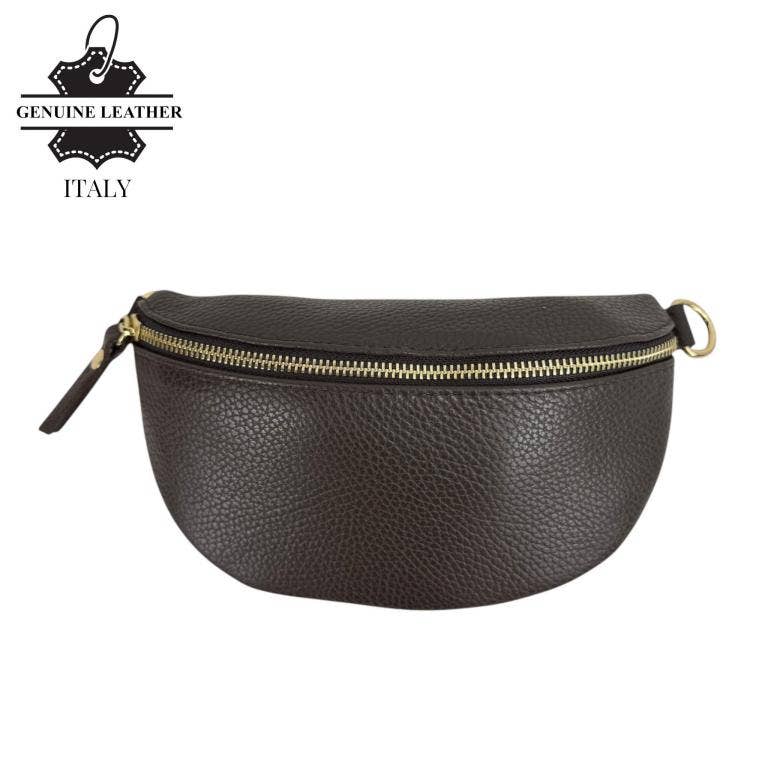 Italian Mini Leather Crossbody Waist Bag