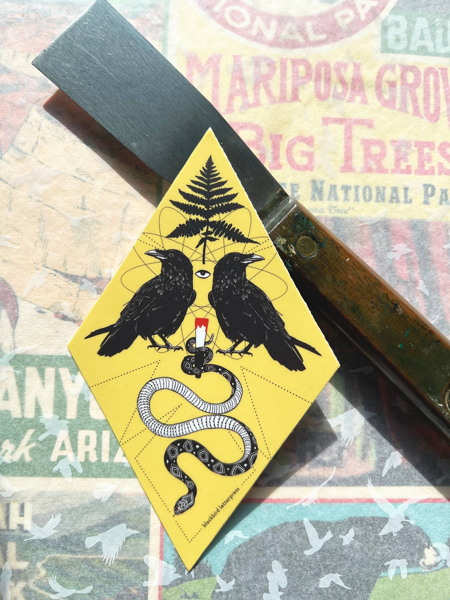 Ravens & snake sticker