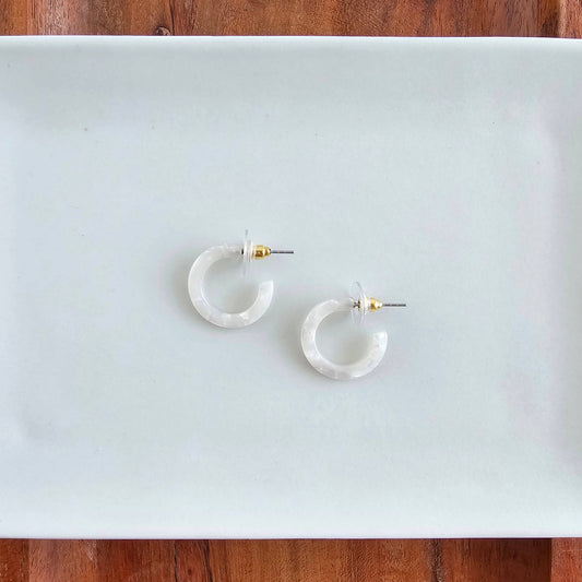 Micro Cam Mini Hoops - Cream