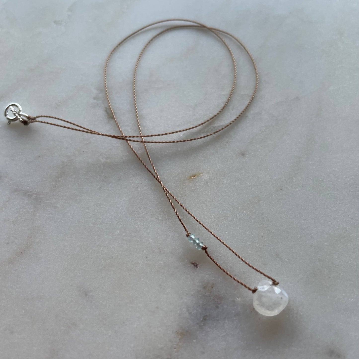 Rainbow Moonstone and Apatite Necklace- New Beginnings