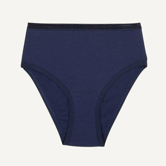 Organic Cotton High-Rise Brief Underwear | Marine