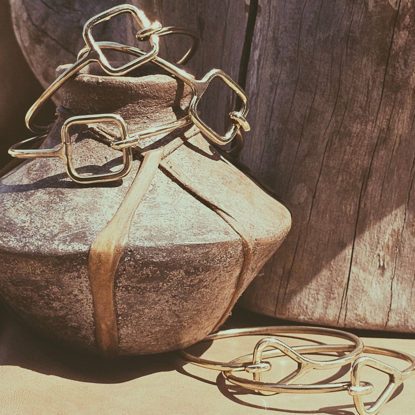 Brass geometric square triangle bracelet bangles #BX36