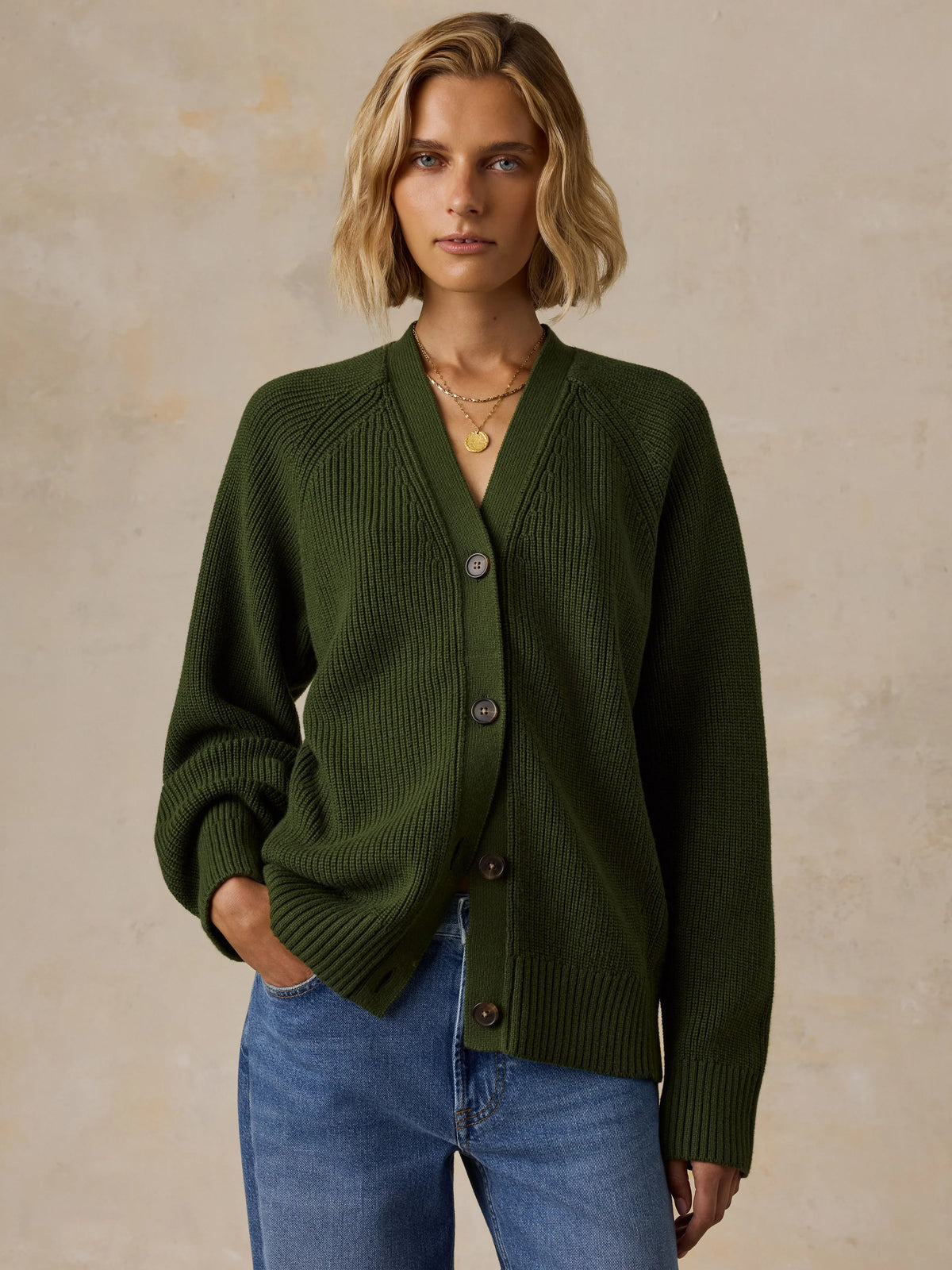 Northshore Cardigan | Deep Green