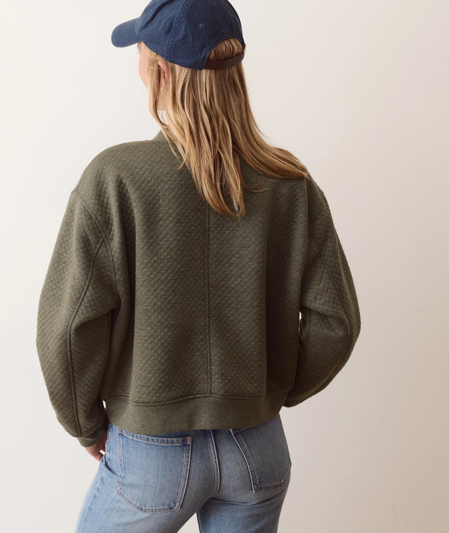 Corbet Quilted Bomber | Olive Heather