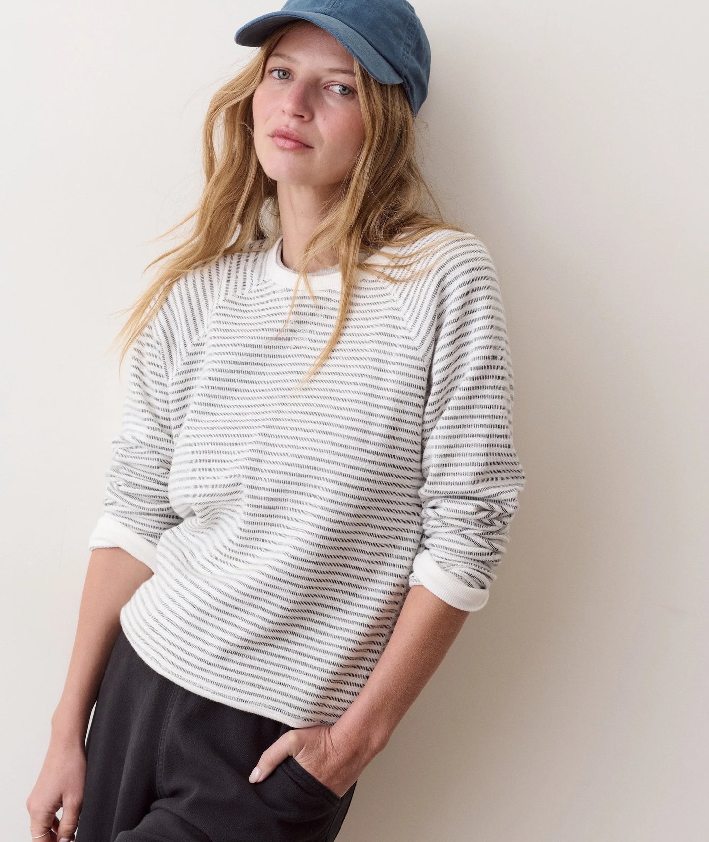 Reversible Raglan | Heather Grey Stripe