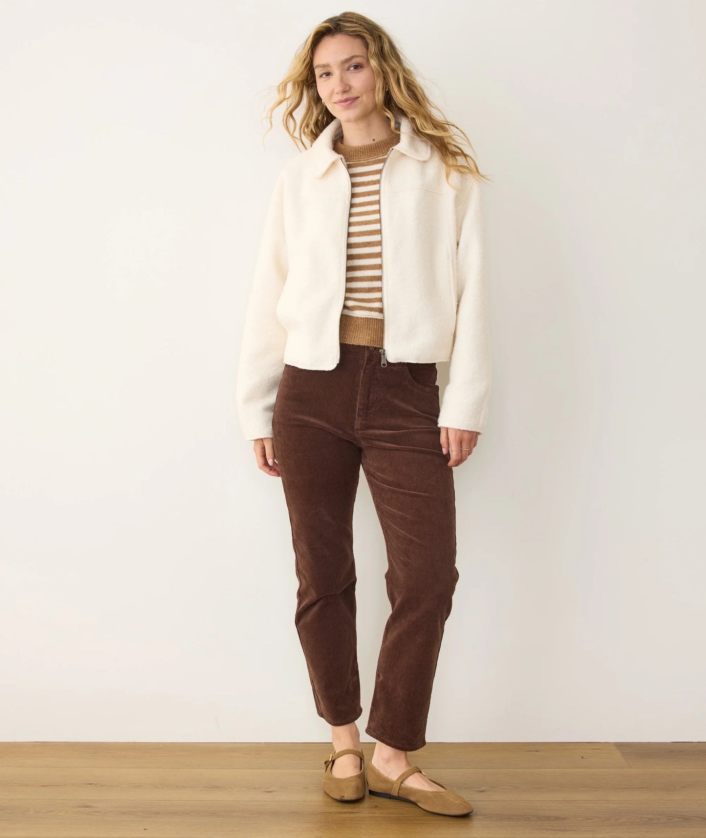 Sloane Boucle Crop Jacket | Cream
