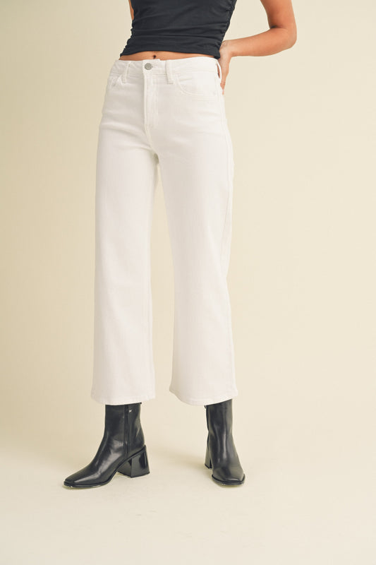 HR Wide Leg Jean  | Optic White