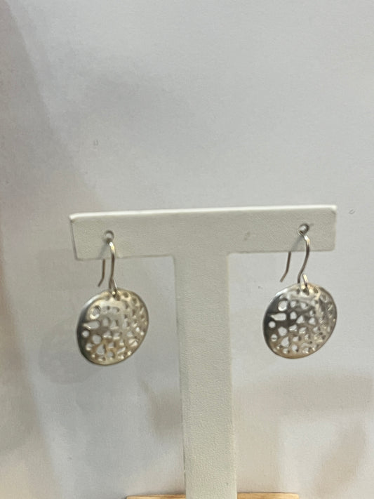 Silver Disk Earrings