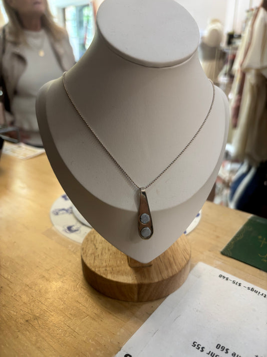 Sterling and Opal Necklace