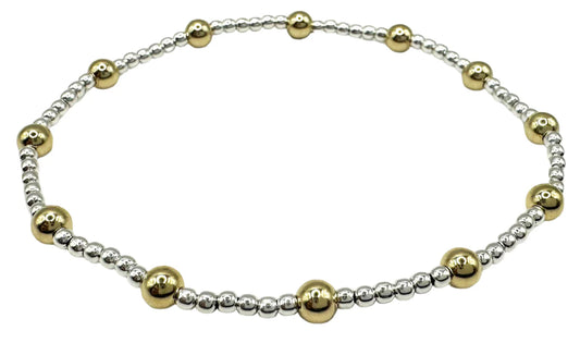 The Malibu Mix Collection 14k Gold-Filled and Sterling Beaded Bracelet