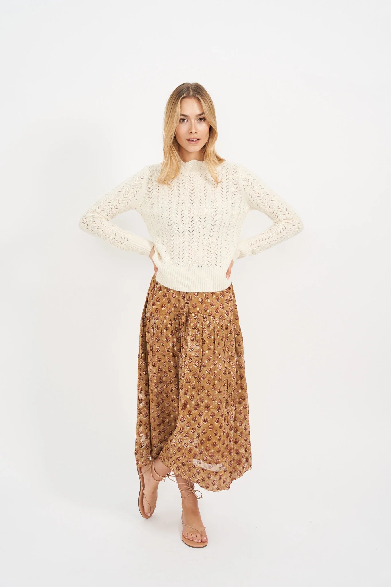 Pointelle Sweater | Ivory