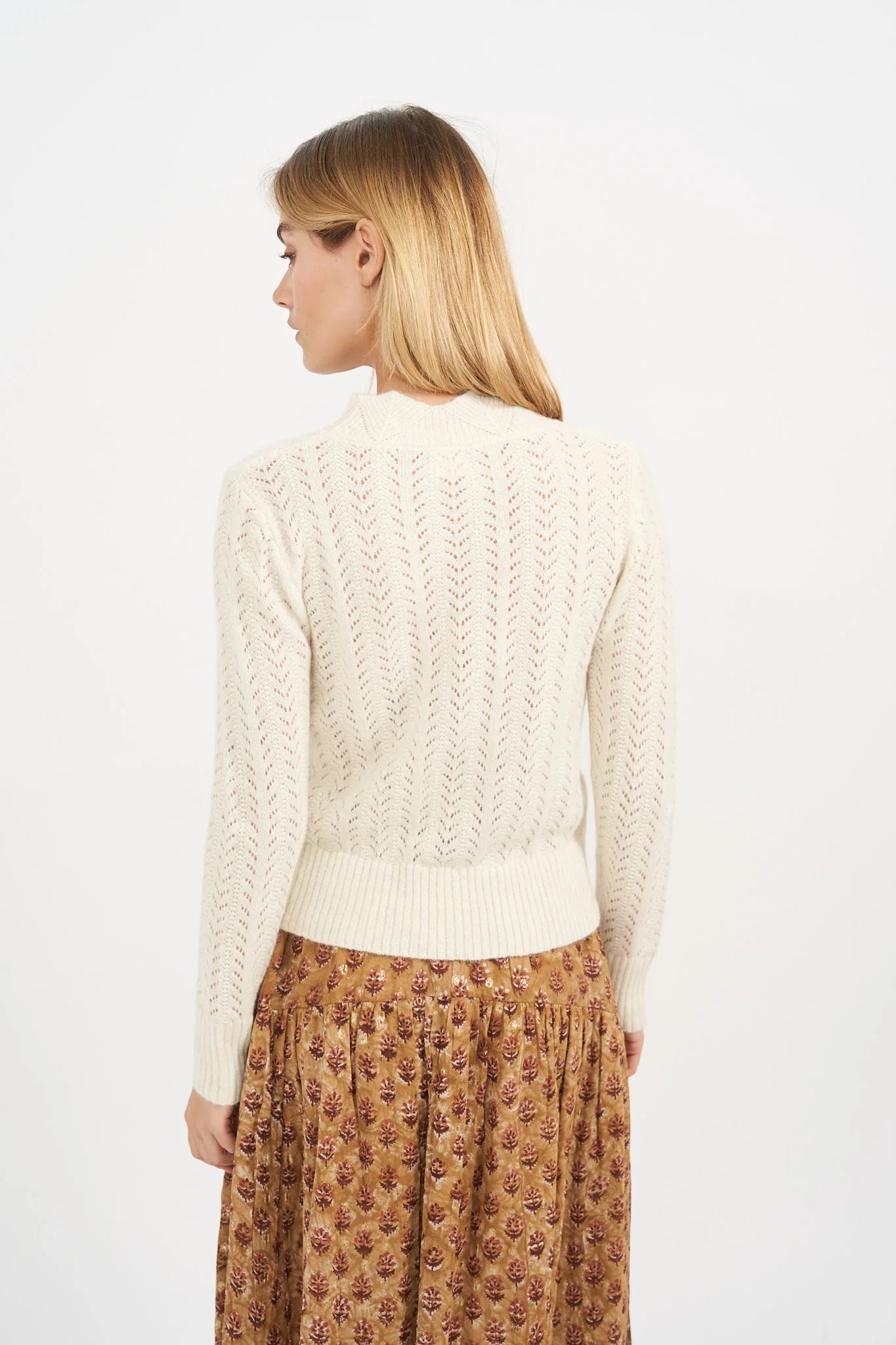 Pointelle Sweater | Ivory