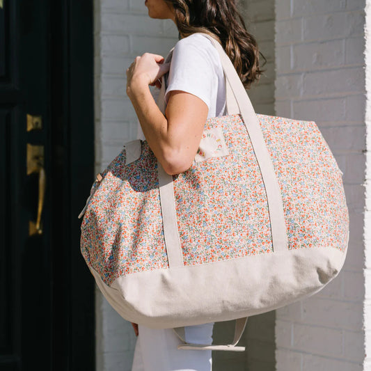 Floral Canvas Weekender