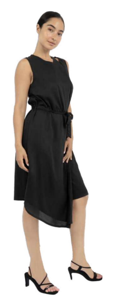 Funchal Double Strap Wrap Dress | Black