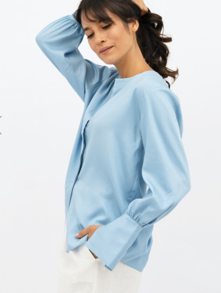 Tencel Lyocell Cap Ferrett Blouse | Somerhaus