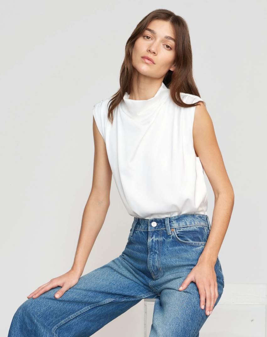 Allegra Sleeveless Blouse | Ivory