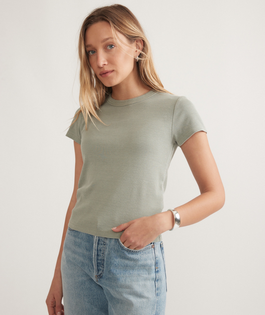 Lexi Rib Sun-In Crew Tee | Shadow