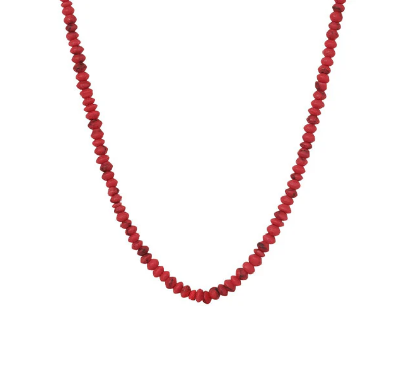 Sidekick Beaded Necklace - Red