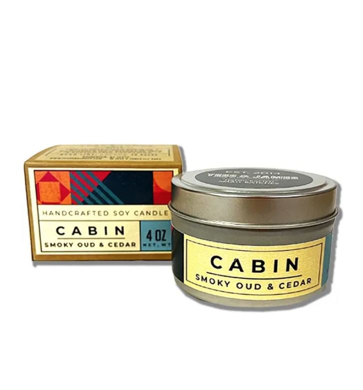 Cabin Soy Candle, 4oz | Smoked Oud + Cedar