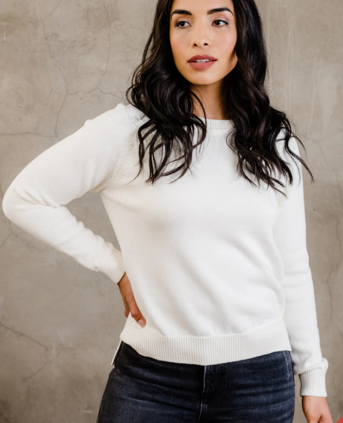 Kelly Relaxed Pullover Sweater | Almond