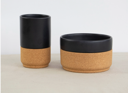 Eco Pottery Breakfast Gift Set | Matte Black