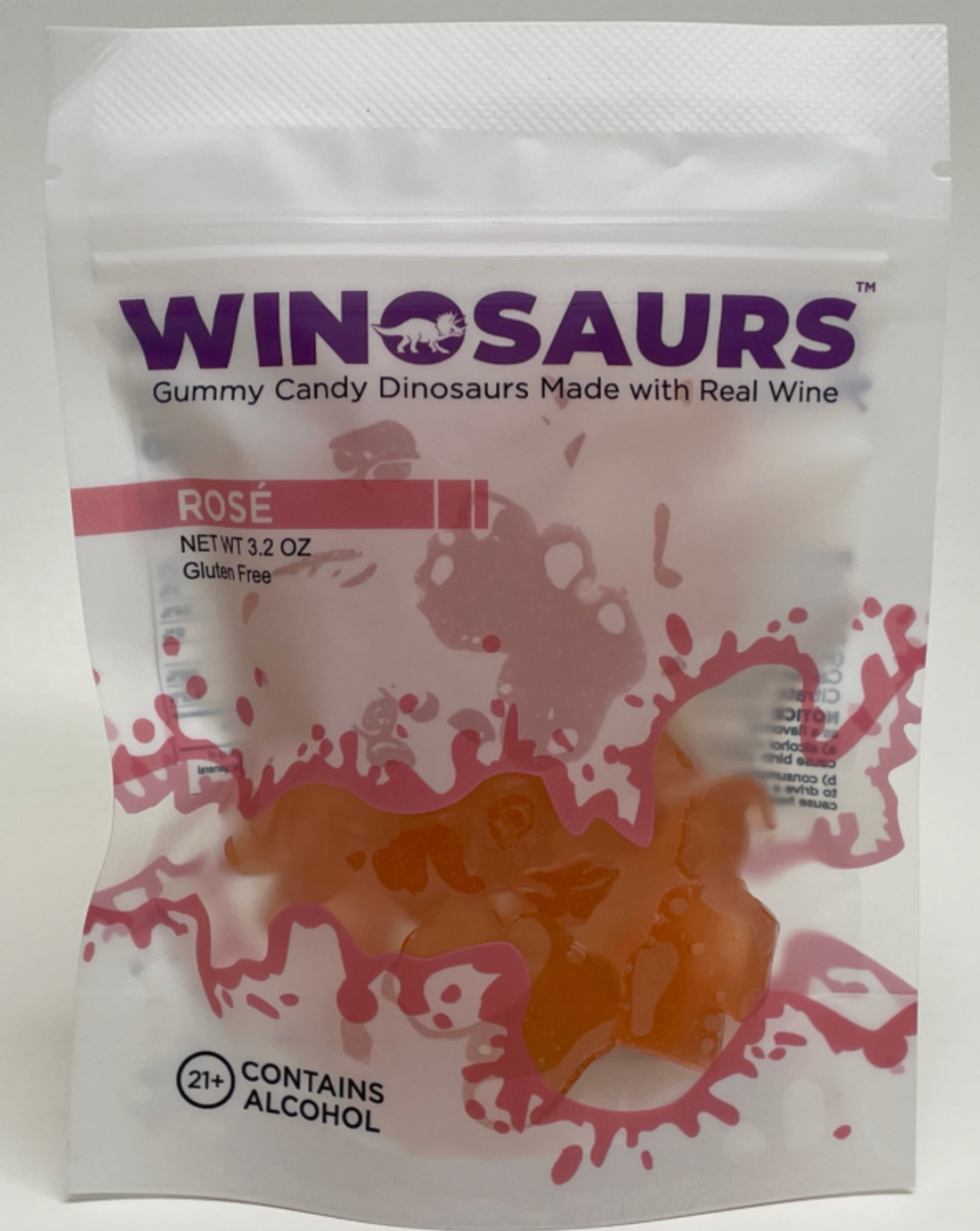 Winosaurs | Wine Gummy Candy for Adults | Rose