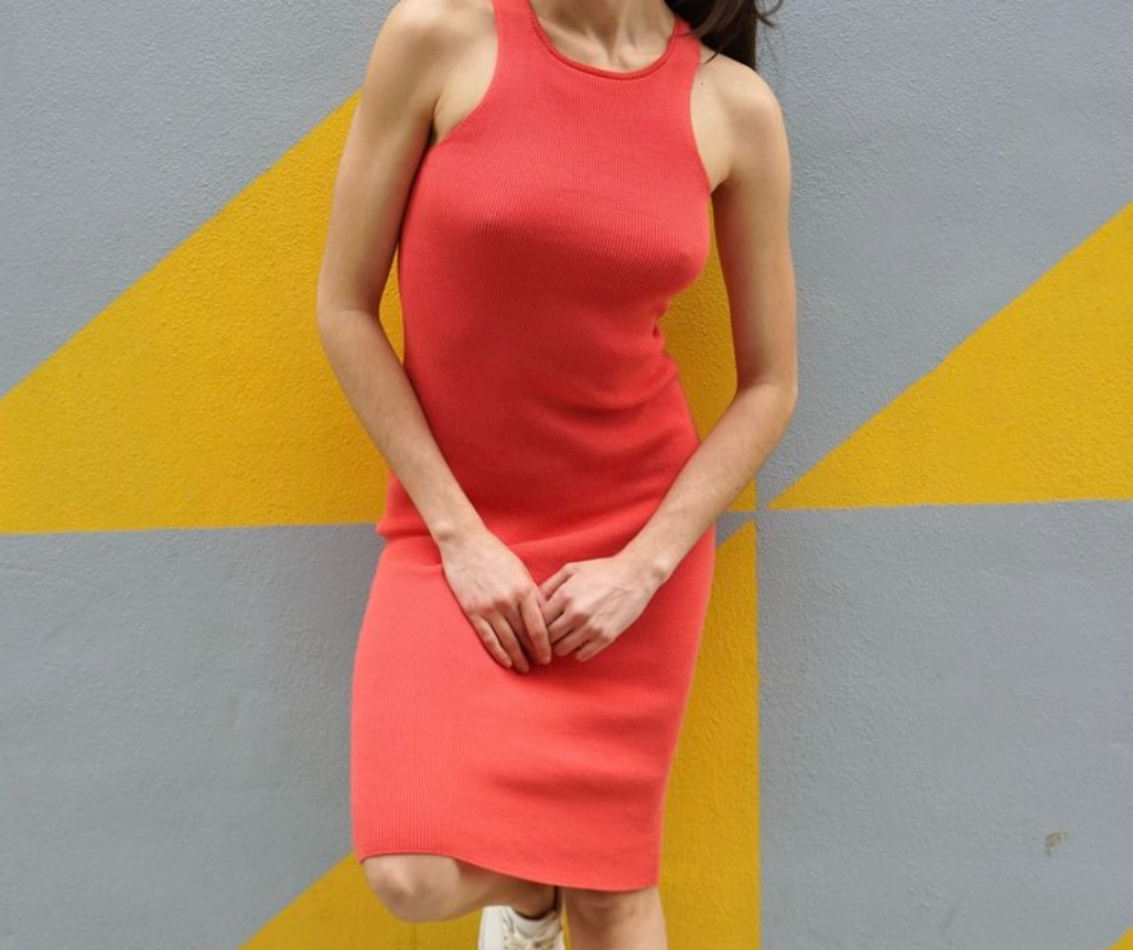 Cotton Dress | Coral