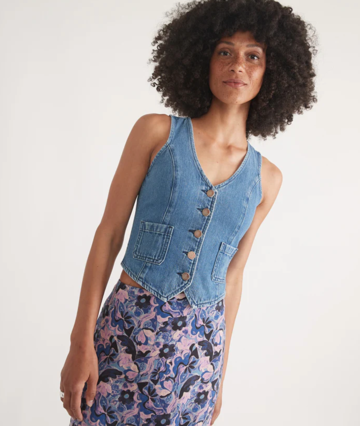 Daisy Denim Vest