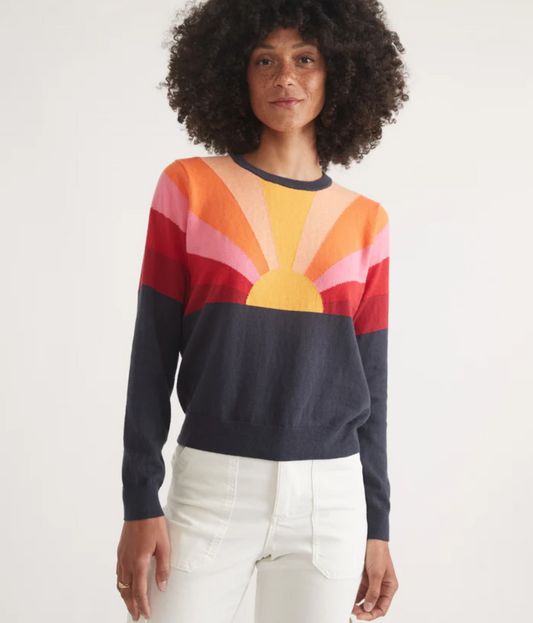 Sunset Icon Sweater | Navy Sunset