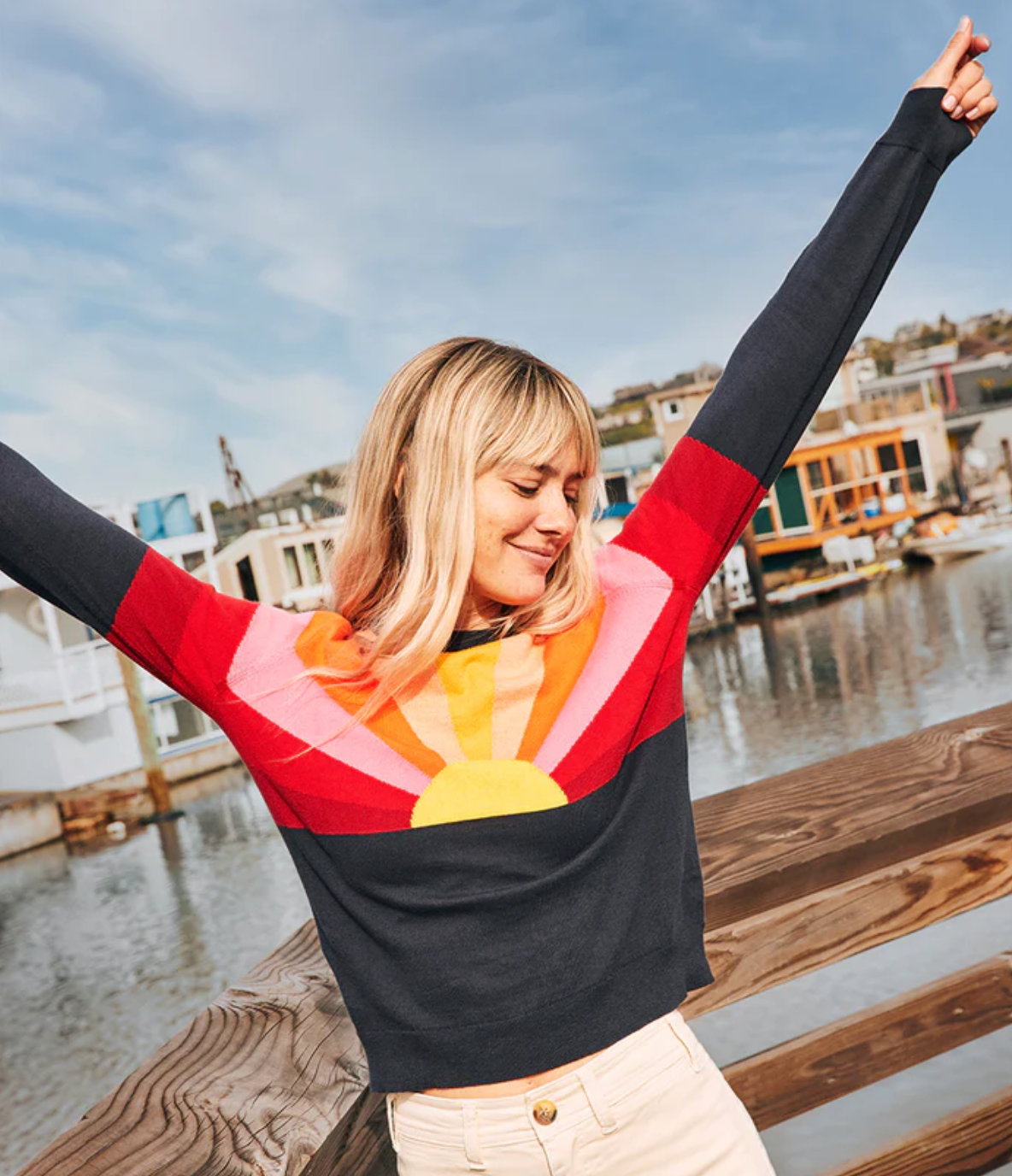 Sunset Icon Sweater | Navy Sunset