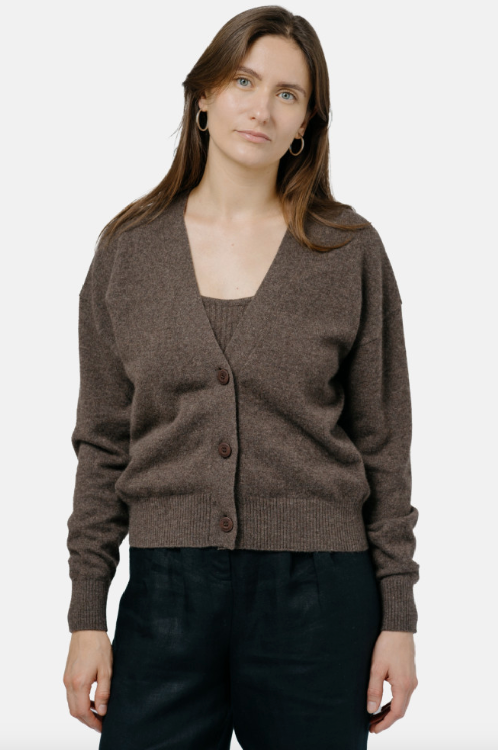 Cashmere Ulaanbaatar Cardigan | Brown