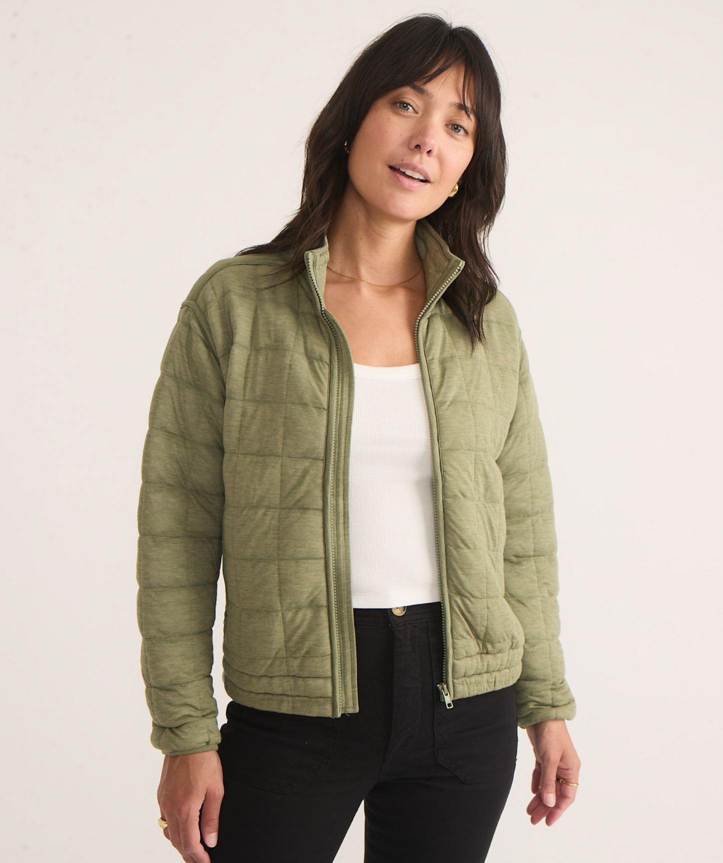 Corbet Quilted Bomber | Light Olive