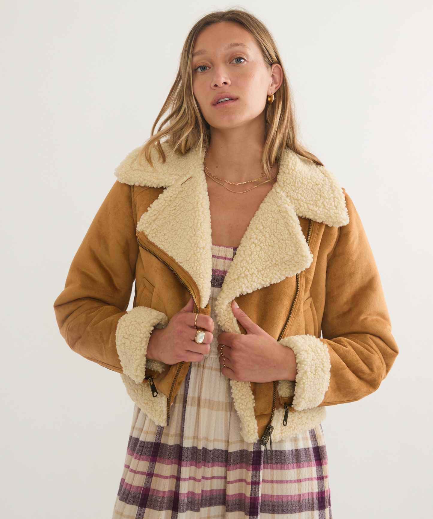 Sherpa Moto Jacket | Chestnut