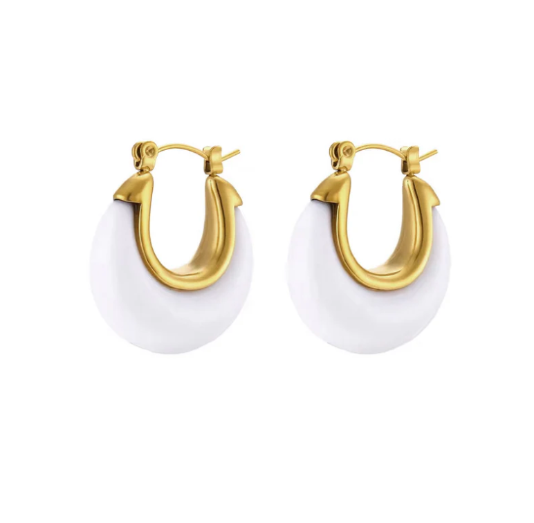 Nina Hoops 18k Gold Plated