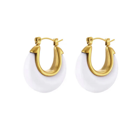 Nina Hoops 18k Gold Plated