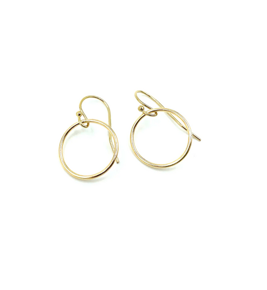 Circle of Love gold hoop earring