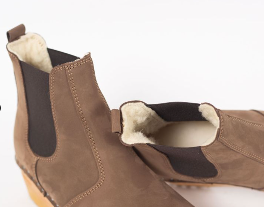 Rockwell Shearling Clog Boot | Brown Nubuck