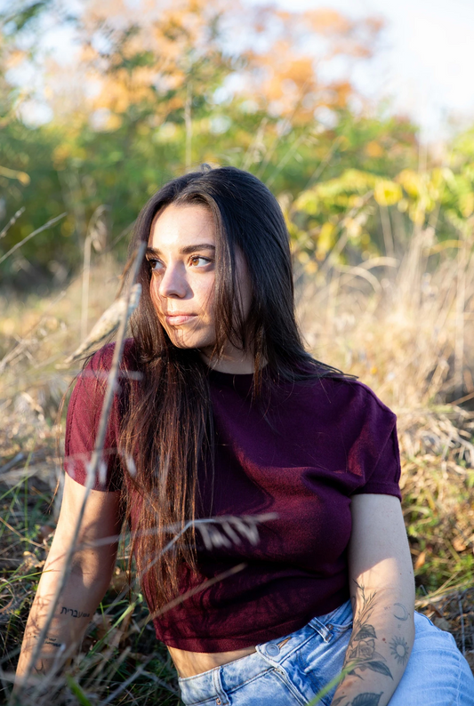 Merino Tee | Maroon