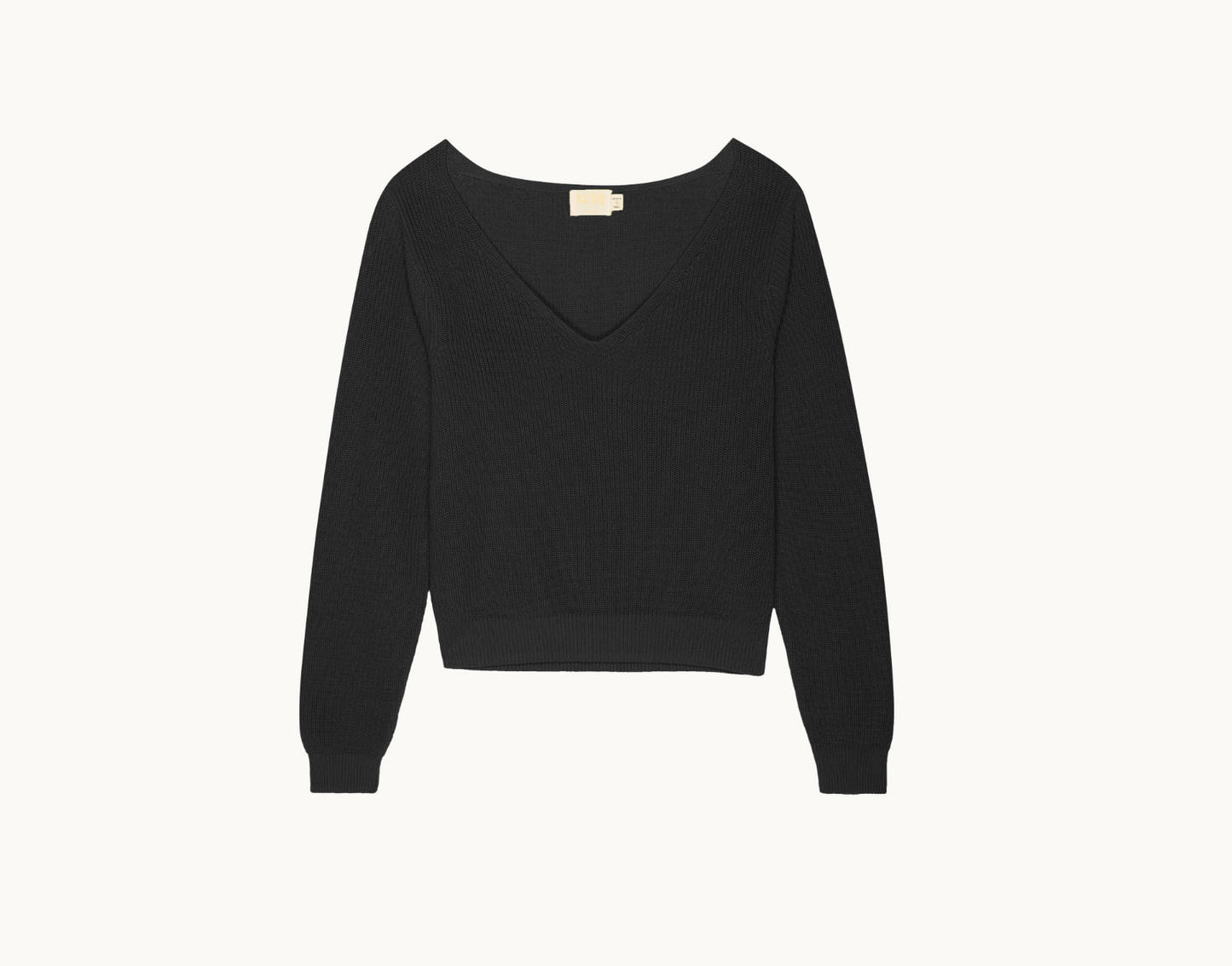 Lourde Black V neck Sweater