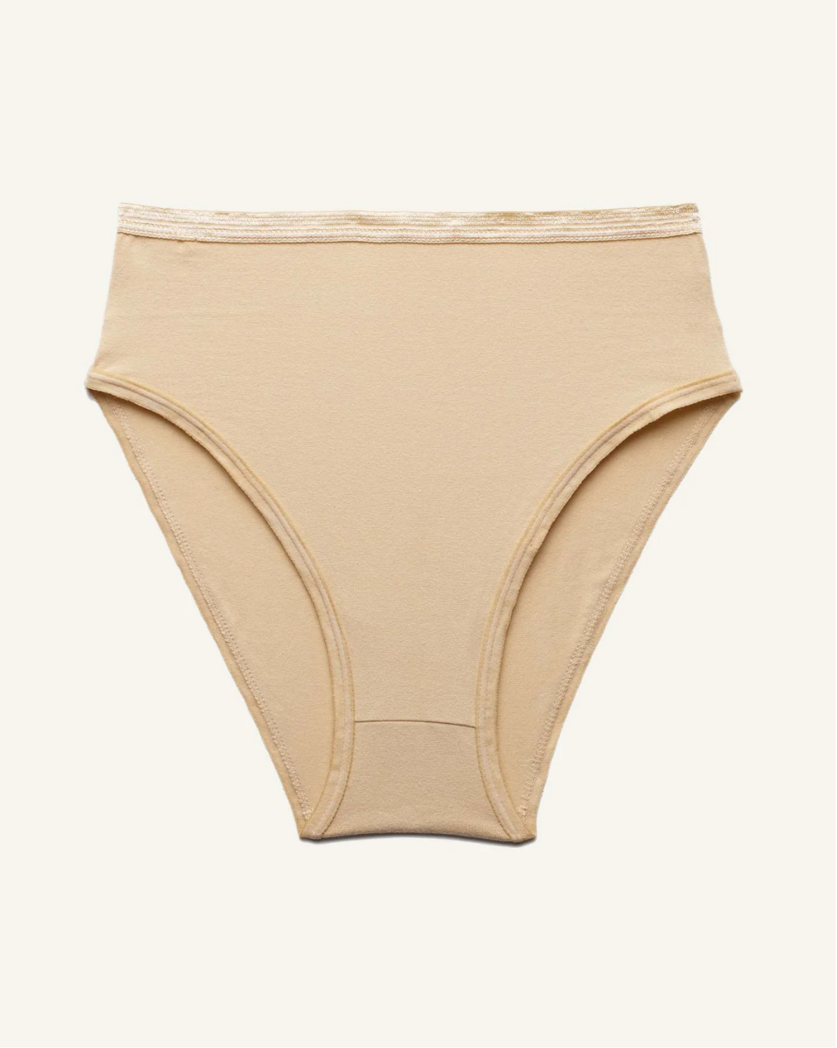 Organic Cotton High-Rise Brief | Wheat