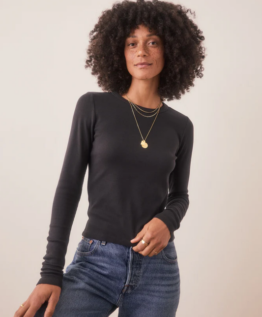 Lexi Rib Sun-In Longsleeve Crew Tee