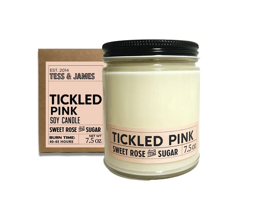 Tickled Pink Soy Candle | Sweet Rose + Sugar