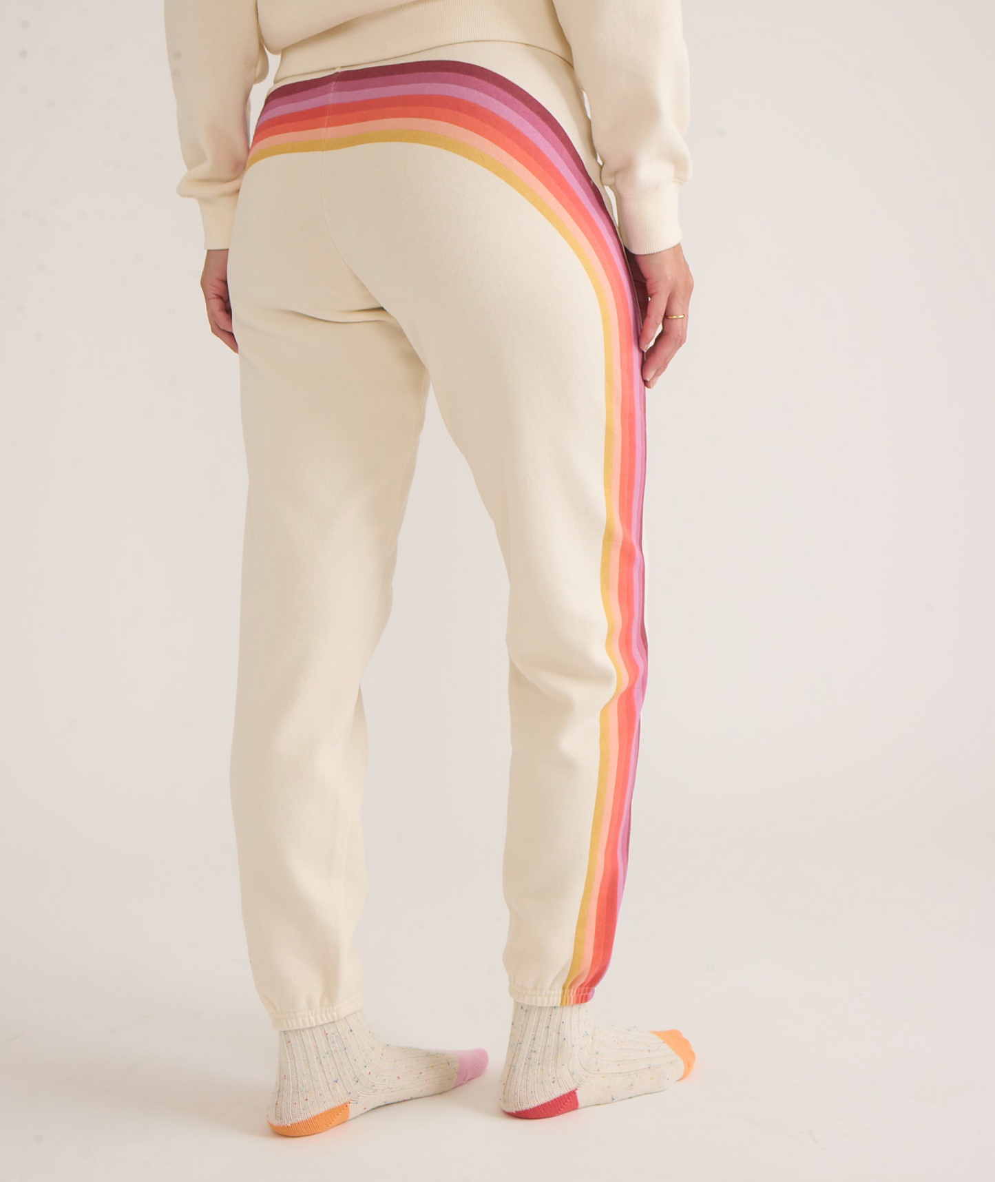 Anytime Sweatpant | Antique White Stripe