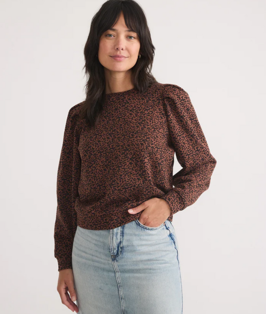 Cheetah Puff Sleeve Sweatshirt